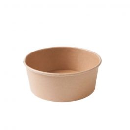 Cardboard bowls brown 650 ml Ø 150 mm round (300 pieces) [GB-DFC08820]