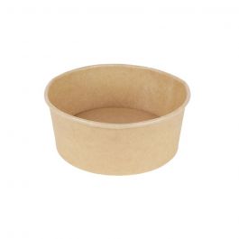 Cardboard-bowls brown 650 ml, Ø 150 mm, round (300 pieces) [GB-DFC08821]