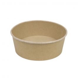 Cardboard-bowls brown 1000 ml, Ø 185 mm round (300 pieces) [GB-DFC08831]