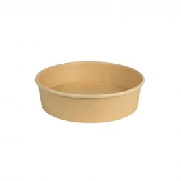 Premium-carton bowls brown 700 ml, Ø 185 mm round (300 pieces) [GB-DFC08865]