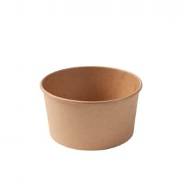 Cardboard bowls brown 800 ml Ø 150 mm round (300 pieces) [GB-DFC08870]