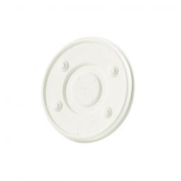 Flat Lid Paper Ø 90 mm White Straw Cross (1000 pieces) [GB-DHD04500]