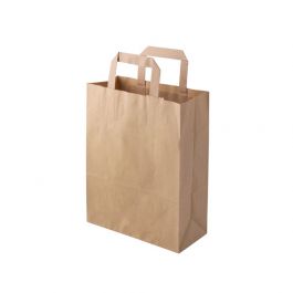 Carrier bags made of recycled paper 22x10x28 cm brown (250 pieces) [GB-DSE02314]
