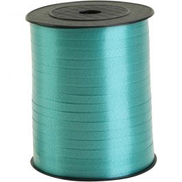 Curling Ribbon, petrol, W: 5 mm, 400 m/ 1 roll [HOB-557469]