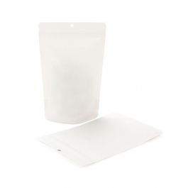 Stand Up Pouches Compostable Kraft White 14.9x8.9x23.2cm | 312 grams (100 pieces) [ZBGEK7W]