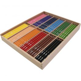 edu jumbo coloured pencils, assorted colours, thickness 10 mm, lead 5 mm, 12x12 pc/ 1 pack [HOB-409844]