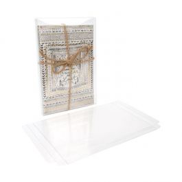 Plastic Gift Boxes 15.7x1.6x23cm Crystal Clear (25 pieces) [FB9]