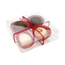 Plastic Gift Boxes 10.5x2.5x10.3cm Crystal Clear (25 pieces) [FB99]