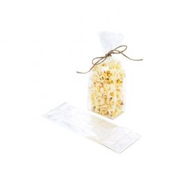 Block Bottom Bags Super Clear 8.9x5.7x24.8cm with paper insert (100 pieces) [FGPB15]