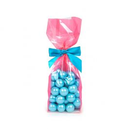 Block Bottom Bags Neon Pink w/ Paper Insert 8,9x5,7x30,5 cm (100 pieces) [FGPB16NK]