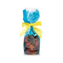 Block Bottom Bags Neon Blue w/ Paper Insert 7x5,1x25,4 cm (100 pieces) [FGPB17NB]