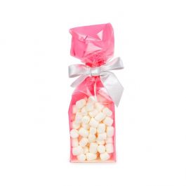 Block Bottom Bags Neon Pink w/ Paper Insert 7x5,1x25,4 cm (100 pieces) [FGPB17NK]