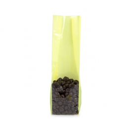Block Bottom Bags Neon Yellow w/ Paper Insert 7x5,1x25,4 cm (100 pieces) [FGPB17NY]
