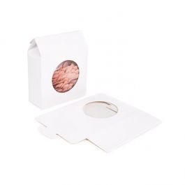 Kraft Gift Boxes White with Circle Window 10,5x4,4x13,3 cm (25 pieces) [FS345]