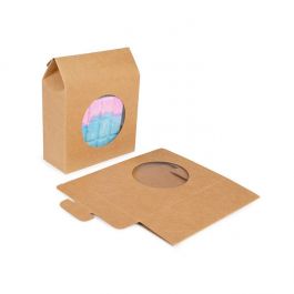 Kraft Gift Boxes with Circle Window 10,5x4,4x13,3 cm (25 pieces) [FS346]