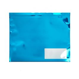 Metallic Blue Glamour Mailer + Window 30,5 x 23 cm (100 Pieces) [MMW129BL]