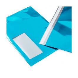 Glamour Mailer Metallic Blue + Window 24,1x15,2cm (100 Pieces) [MMW96BL]