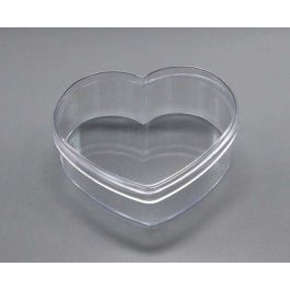Plastic Transparent Heart 14cm (25 pieces) [PEP-0708138]