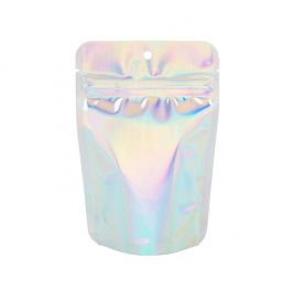 Stand Up Pouches Iridescent/Holographic 10,2x6x15,2cm With Hanghole (25 Pieces) [ZBGH2]