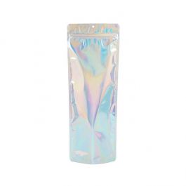 Stand Up Pouches Iridescent/Holographic 14x6x38,1cm With Hanghole (25 Pieces) [ZBGH2N]
