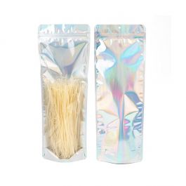 Stand Up Pouches Transparent/Iridescent/Holographic 14x6x38,1cm With Hanghole (25 Pieces) [ZBGH2NC]
