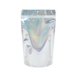 Stand Up Pouches holographic 17,1x8,9x28,6cm With Hanghole (25 Pieces)[ZBGH4]