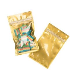 Grip Seal Bags Transparent/Gold 9.2x12.7cm (100 pieces) [HZB4CG]