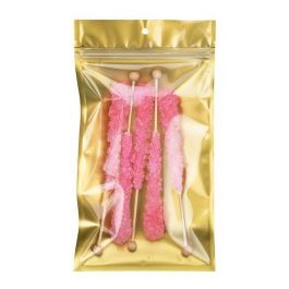 Grip Seal Bags Transparent/Gold 12.7x20.8cm (100 pieces) [HZB6CG]
