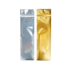 Grip Seal Bags Transparent/Gold 6,4x22,9 cm (100 pieces) [HZBB1CG]