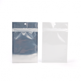 Grip Seal Bags Transparent/White 7.5x11.5cm (100 pieces) [HZBB3CW]