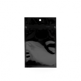 Grip Seal Bags Black 7.5x11.5cm Metallised (100 pieces) [HZBB3MB]