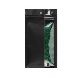 Grip Seal Bags Matte Black W/Vertical Window 10,2x16,5 cm (100 pieces) [HZBV5MB]