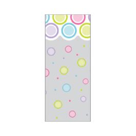 Printed Bags Dots Artistic 8.9x5.1x19.1cm with side gusset (100 pieces) [G3MDE]