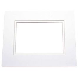 Mount Board Double thick bright White/White 12.7x17.8cm with 8.9x13.9cm Window (25 pieces) [MD30022]