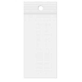Grip Seal Bags with Hang hole 7x25.5cm Crystal Clear PP 50 micron (100 pieces) [ZR23Q10]