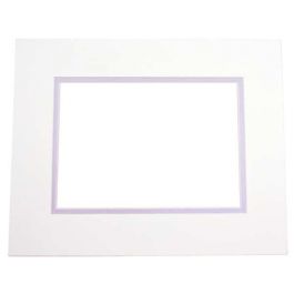 Mount Board Double thick Ivory/Silver 27.9x35.6cm with 19.4x24.5cm Window (10 pieces) [MD20024]