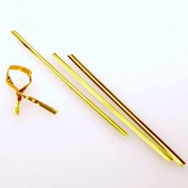 Tin Ties 10.2x0.4cm Gold Metallic Plastic (1.000 pieces) [TT4MG]