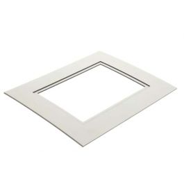 Mount Board Double thick White/Black 12.7x17.8cm with 9.5x14.5cm Window (10 pieces) [MD20214]