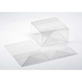 Plastic Gift Boxes 15.9x15.9x7.6cm Crystal Clear with Autolock Bottom (25 pieces) [PLB173]