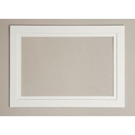 Mount Board Double thick White/White Core 12.7x17.8cm with 9.5x14.5cm Window (10 pieces) [MD20221]