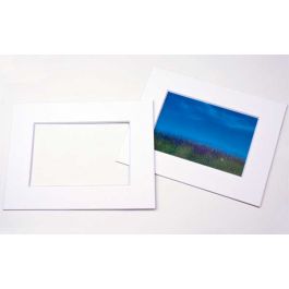 Mount Board Double thick White/White Core 11.8x16.8cm Window - Outer size 20.3x25.4cm (10 pieces) [MT20001]