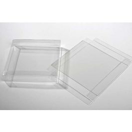 Plastic Gift Boxes 14.9x2.5x14.9cm Crystal Clear (25 pieces) [FB189]