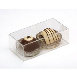 Plastic Gift Boxes for "chocolate" Truffels 5.4x3.5x10.8cm (25 pieces) [FB195]