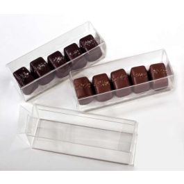 Plastic Gift Boxes for "chocolate" Truffels 3.5x3.5x10.8cm (25 pieces) [FB196]
