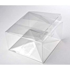 Plastic Gift Boxes 13x13x7.6cm Food Safe with Autolock Bottom (25 pieces) [PLB200]