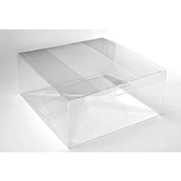 Plastic Gift Boxes 16.8x16.8x7.6cm Food Safe with Autolock Bottom (25 pieces) [PLB205]