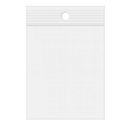 Grip Seal Bags with Hang hole 7x19.7cm Crystal Clear PP 50 micron (100 pieces) [ZR27XL]
