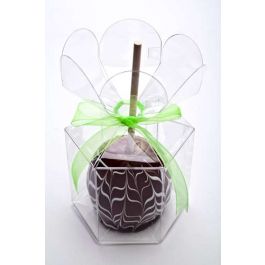 Plastic Gift Boxes with Flower Top 9.5x9.5x10.2cm Food Safe (25 pieces) [FS212]