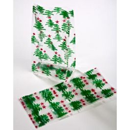 Printed Bags Christmas Trees 8.9x5.1x19.1cm with side gusset (100 pieces) [G3CTR]