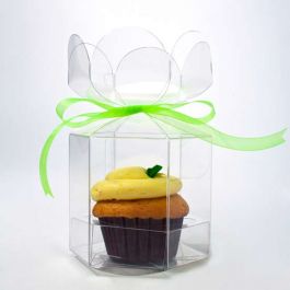 Flower Top Cupcake Boxes for Singles 9.5 x 9.5 x 10.2cm (100 Pieces) [CBS212]